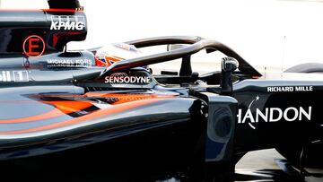 Jenson Button con el Halo en Monza.