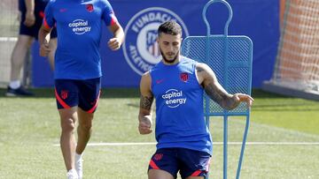 Hermoso, en un entrenamiento.