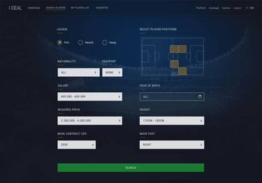 I-Deal Football, el 'buscador' de fichajes que utilizará el Madrid