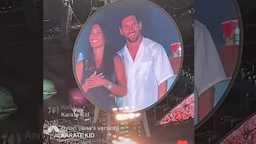 Esta fue la reacción de Messi al salir en la cámara de Coldplay