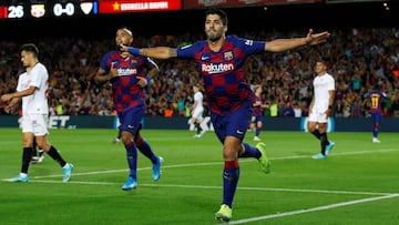 El delantero uruguayo del Barcelona, Luis Su&aacute;rez, durante un partido.