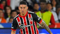 James Rodríguez durante un partido de Sao Paulo.