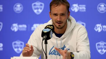 El tenista ruso Daniil Medvedev atiende a los medios antes del Masters 1.000 de Cincinnati.