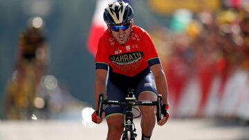 Cycling - Tour de France - The 158.5-km Stage 10 from Annecy to Le Grand-Bornand - July 17, 2018 - Bahrain-Merida rider Ion Izagirre of Spain finishes. REUTERS/Benoit Tessier