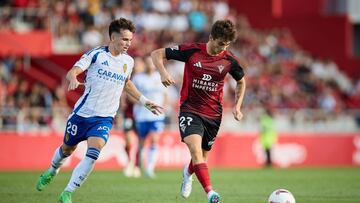 Joel Roca se estrenó como titular en el Mirandés.
