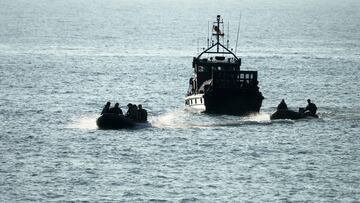 U.S. Marines and British Royal Marines perform a landing-from-sea exercise during Baltops 23 military drill near Ventspils, Latvia June 6, 2023. REUTERS/Ints Kalnins