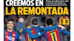 La prensa de Barcelona visualiza la remontada: “Creemos”
