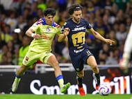 (L-R), Kevin Alvarez of America and Cesar Huerta of Pumas during the game America vs Pumas UNAM, corresponding to Round 10 of the Torneo Apertura 2023 of the Liga BBVA MX, at Azteca Stadium, on September 30, 2023.
<br><br>
(I-D), Kevin Alvarez de America y Cesar Huerta de Pumas durante el partido America vs Pumas UNAM, correspondiente a la Jornada 10 del Torneo Apertura 2023 de la Liga BBVA MX, en el Estadio Azteca, el 30 de Septiembre de 2023.