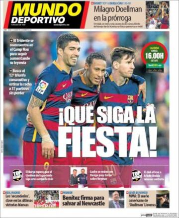 Portadas de la prensa mundial