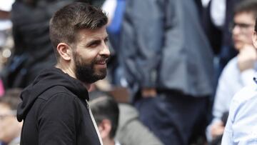 Gerard Piqué, durante la eliminatoria de España y Alemania de Copa Davis en la Plaza de Toros de Valencia.