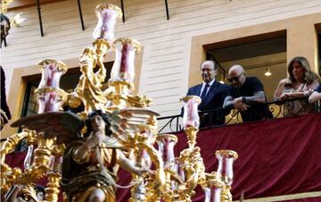 Jorge Sampaoli pictured during the Easter processions in Seville.