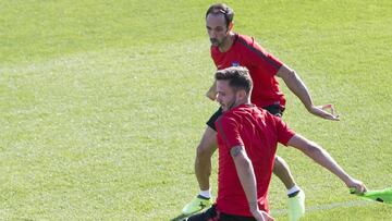 Última sesión del Atleti: Juanfran y Saúl apuntan al once en Girona