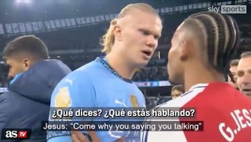 El noruego cruzó palabras con Arteta al final del partido y el brasileño intentó calmarlo, pero la situación hizo explotar al del City.