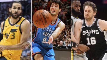 Ricky Rubio, Alex Abrines y Pau Gasol