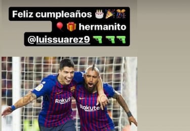 "Sigue así, guerrero": el alentador mensaje de Luis Suárez a Vidal