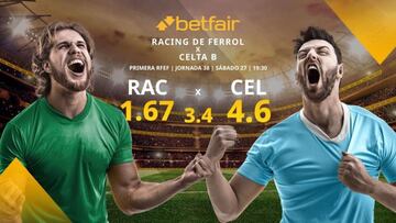 Racing de Ferrol vs. RC Celta B: alineaciones, horario, TV, estadísticas y pronósticos