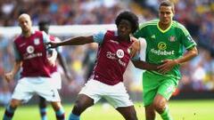 Carlos Sánchez estuvo 90 minutos en el empate del Aston