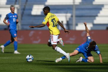 Imágenes del partido entre Colombia y Eslovaquia por los octavos de final del Mundial Sub 20 en el estadio San Juan del Bicentenario.