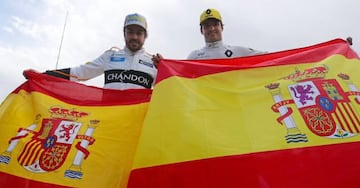 Alonso y Sainz en el GP de España de 2018.