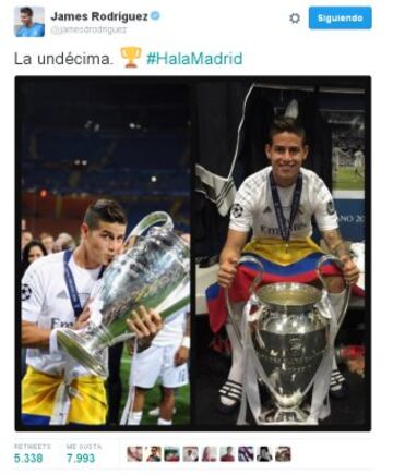 La celebración de los jugadores del Real Madrid en las redes sociales