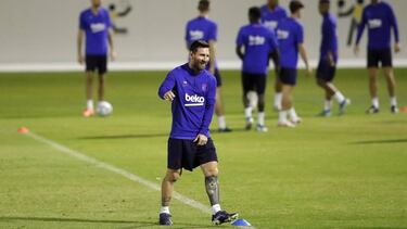 08/01/20 ENTRENAMIENTO BARCELONA MESSI SUPERCOPA DE ESPAÑA ARABIA SAUDI