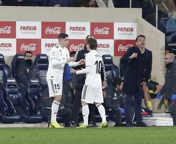 Modric fue sustituido por Valverde.