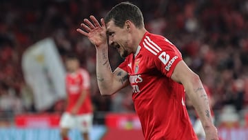 Belotti celebra su gol contra el Tirsense en la vuelta de las semifinales de la Copa de Portugal.