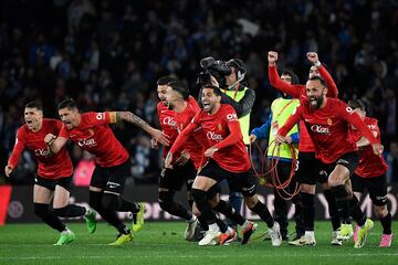 Celebración de los jugadores del Mallorca.