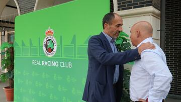 Sebastián Ceria y Manolo Higuera, del Racing.