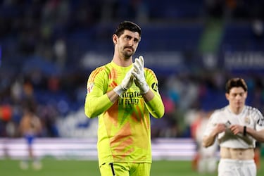 Thibaut Courtois tras finalizar el partido.