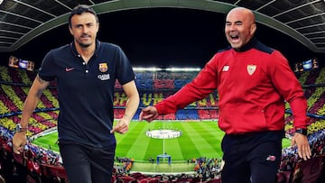 Luis Enrique y Jorge Sampaoli. 