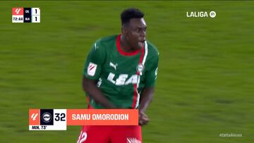 Su partidazo ha amargado al Celta y la guinda fue este gol: primero del ‘atlético’ Samu con el Alavés