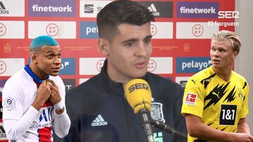 Morata sobre Mbappé y Haaland: "Amigos me dicen que los goles de Erling son de empujar pero es un portento físico"