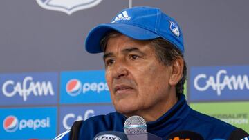 Pinto en rueda de prensa en la previa del partido contra Junior