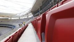 Atlético fans can take Calderón cushions home as a memento