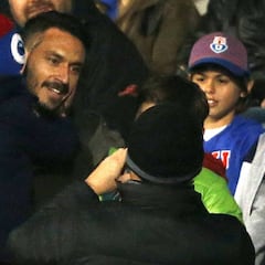 Mauricio Pinilla arribó al estadio para ver el duelo de la U