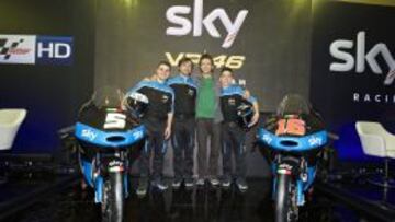 De izquierda a derecha, Fenati, Nieto, Rossi y Migno.