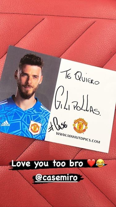 La cari?osa dedicatoria de Casemiro a De Gea