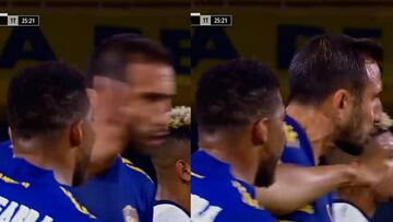 La cachetada de Fabra a Izquierdoz en el Boca Juniors vs Talleres