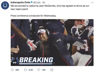 Josh McDaniels se mantendrá con los New England Patriots