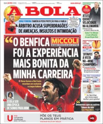 Portadas de la prensa mundial