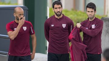 Raúl García, con Rico y Susaeta