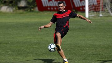 Dorado, durante un entrenamiento en la Ciudad Deportiva.