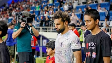 Salah, en Dubai, para jugar contra el Milán.