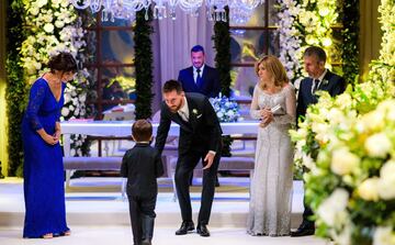 La alfombra roja y los invitados a la boda de Messi y Antonella