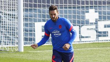 Koke, durante un entrenamiento del Atlético.