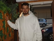 Dani Lorenzo posa para As enel Asador Iñaki.