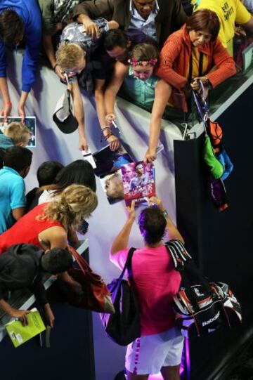 Los tenistas españoles se enfrentaron en el Melbourne Park en un evento benéfico que destinará lo recaudado a programas de las fundaciones del tenista y de la Australian Tennis.