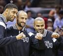 Los Spurs reciben el anillo y Parker decide ante Dallas