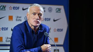 Didier DESCHAMPS head coach of France during the Press conference to annonce the list of players for World Cup 2022 at TF1 on November 9, 2022 in Boulogne-Billancourt, France. (Photo by Anthony Dibon/Icon Sport via Getty Images)